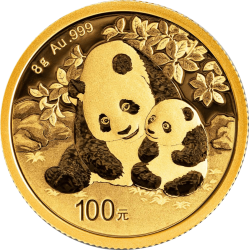 Kaufen Sie die 8 Gramm China Panda Goldmünze bei Goldwechselhaus